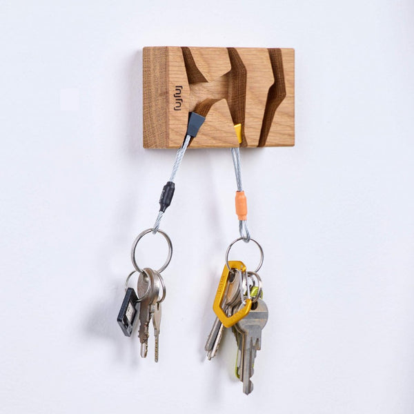 Fujfuj Mini Oak Wood Key Holder