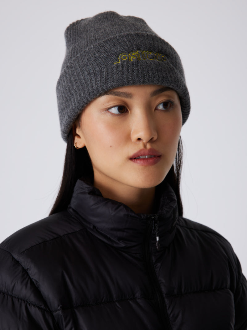 Script Recycled Cashmere Beanie